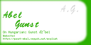 abel gunst business card